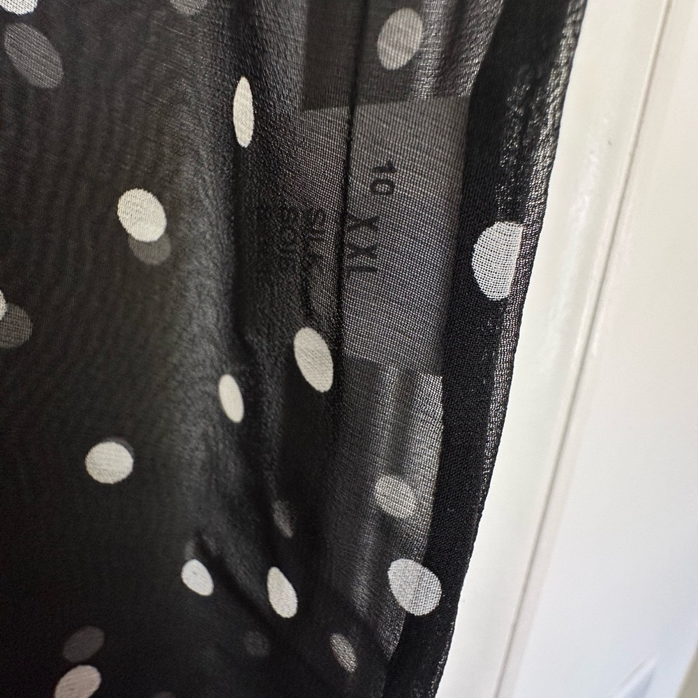 Rosamosario 100% Silk Georgette Polka Dot Lounge Set French Lace Luxury Lounge - Picture 12 of 17